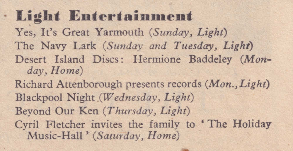 Radio Times 05 June 1959